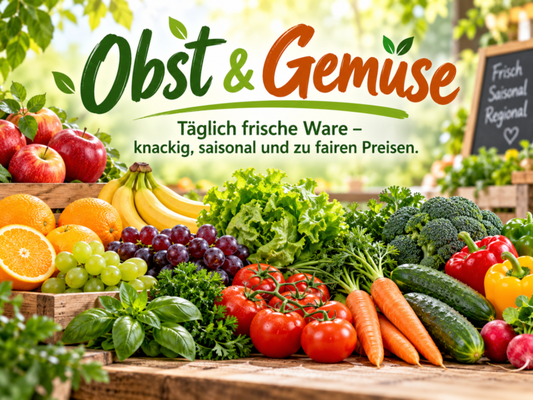 Obst & Gemüse: Täglich frische Ware – knackig, saisonal und zu fairen Preisen.